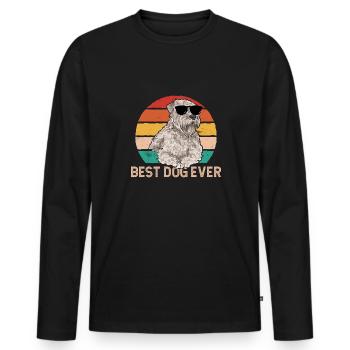 Irish Soft Coated Wheaten Terrier - Männer Premium Bio Langarmshirt - Schwarz - Vorne - Nico (187cm)