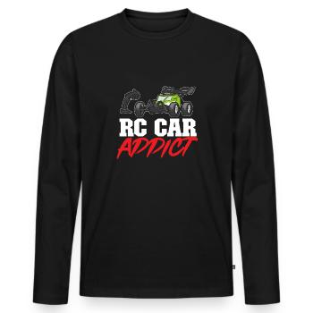 RC Car Ferngesteuertes Auto - Männer Premium Bio Langarmshirt - Schwarz - Vorne - Nico (187cm)