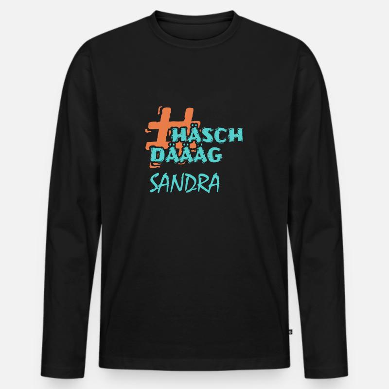 Sandra Sandra - Männer Premium Bio Langarmshirt - Schwarz