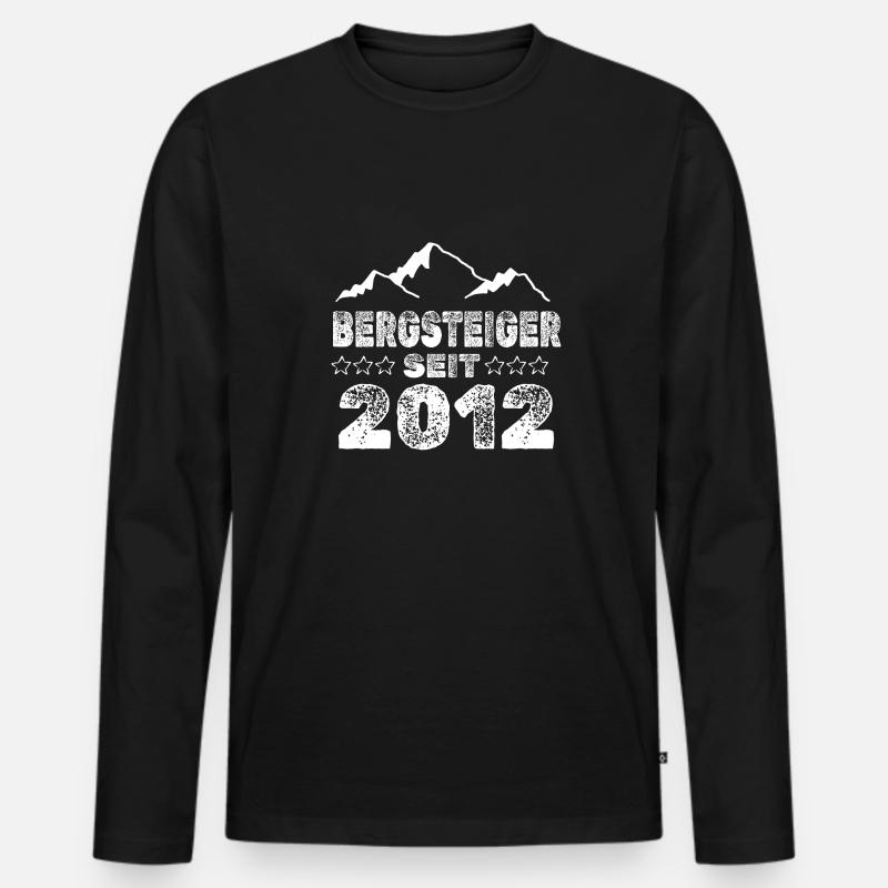 2012 - Männer Premium Bio Langarmshirt - Schwarz