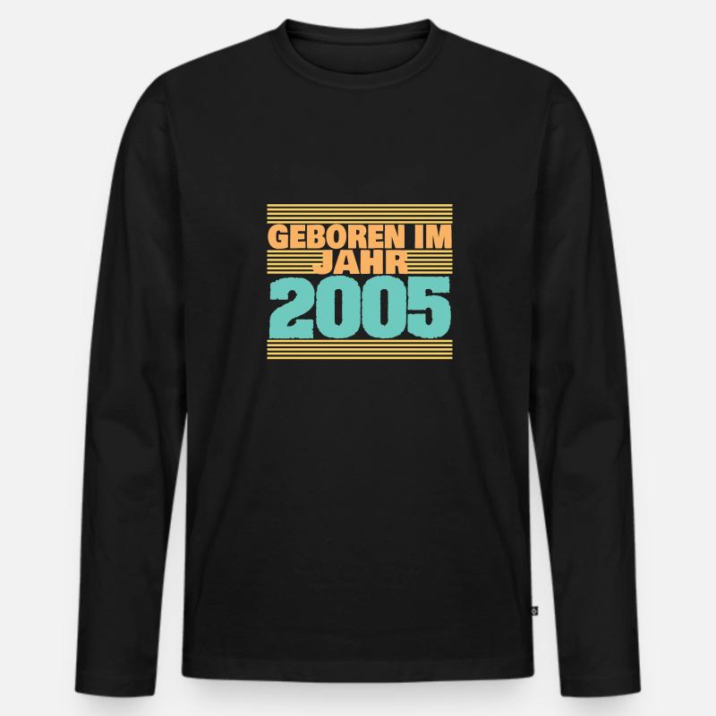 im 2005 - Männer Premium Bio Langarmshirt - Schwarz