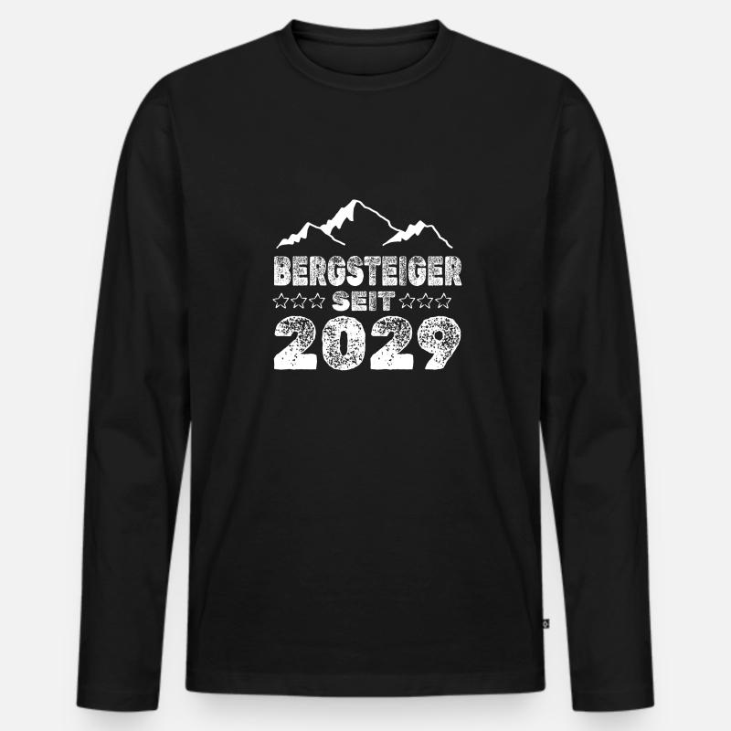 2029 - Männer Premium Bio Langarmshirt - Schwarz