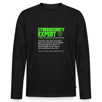 Cybersecurity Hackers IT Security - Men's Premium Organic Long Sleeve Shirt - black - Front - Nico (187cm)