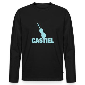 Bratsche Castiel - Männer Premium Bio Langarmshirt - Schwarz - Vorne - Nico (187cm)