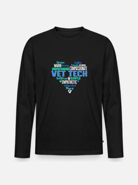 Vet Tech Veterinary Veterinary Technician - Men's Premium Organic Long Sleeve Shirt - black