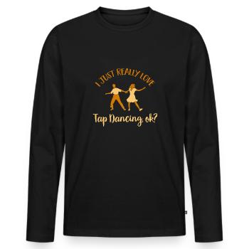 Tap Dance Teacher Tap Dancer Tap Dance - Men's Premium Organic Long Sleeve Shirt - black - Front - Nico (187cm)