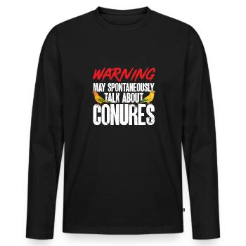 Parakeet, Parrot, Parakeet, Bird - Men's Premium Organic Long Sleeve Shirt - black - Front - Nico (187cm)
