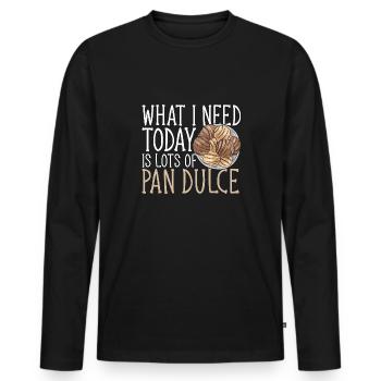 Concha Hispanic Mexikanisch Pan Dulce - Männer Premium Bio Langarmshirt - Schwarz - Vorne - Nico (187cm)