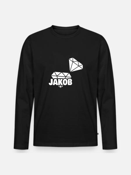 Jacob as precious - Men's Premium Organic Long Sleeve Shirt - black