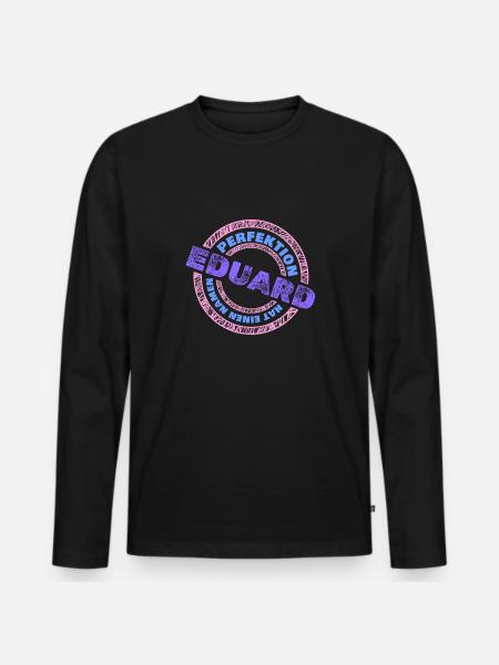 Eduard Eduard - Men's Premium Organic Long Sleeve Shirt - black