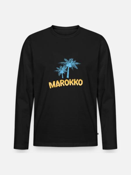 Morocco as Morocco - Men's Premium Organic Long Sleeve Shirt - black