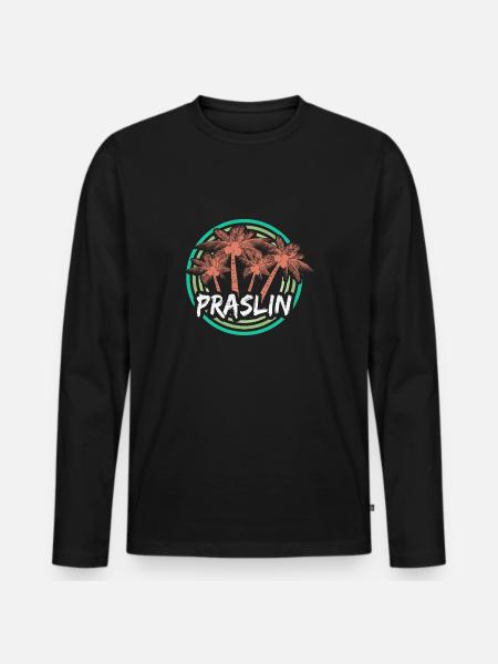 Vacances Praslin - T-shirt manches longues Premium bio Homme - noir
