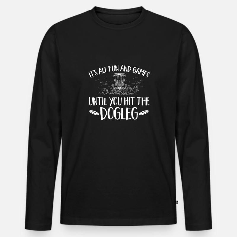 Discgolf Disc Golf Frisbee - Männer Premium Bio Langarmshirt - Schwarz