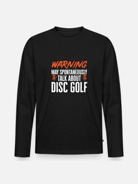 Discgolf Disc Golf Frisbee - Men's Premium Organic Long Sleeve Shirt - black
