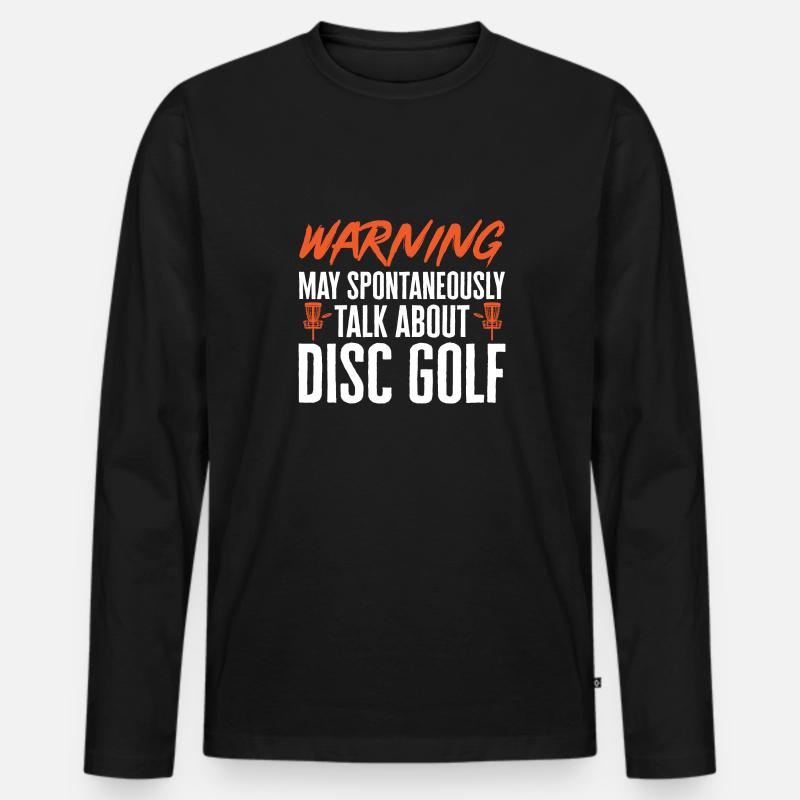 Discgolf Disc Golf Frisbee - Männer Premium Bio Langarmshirt - Schwarz