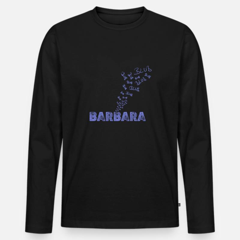 Wassersport Barbara - Männer Premium Bio Langarmshirt - Schwarz