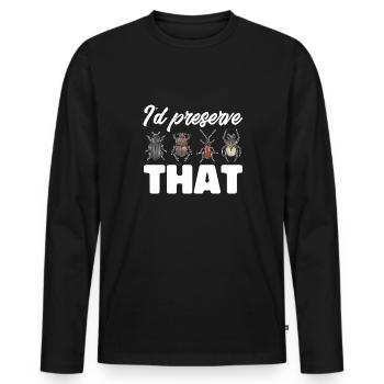 Insect collectors, insects, beetle lovers, entomologists - Men's Premium Organic Long Sleeve Shirt - black - Front - Nico (187cm)