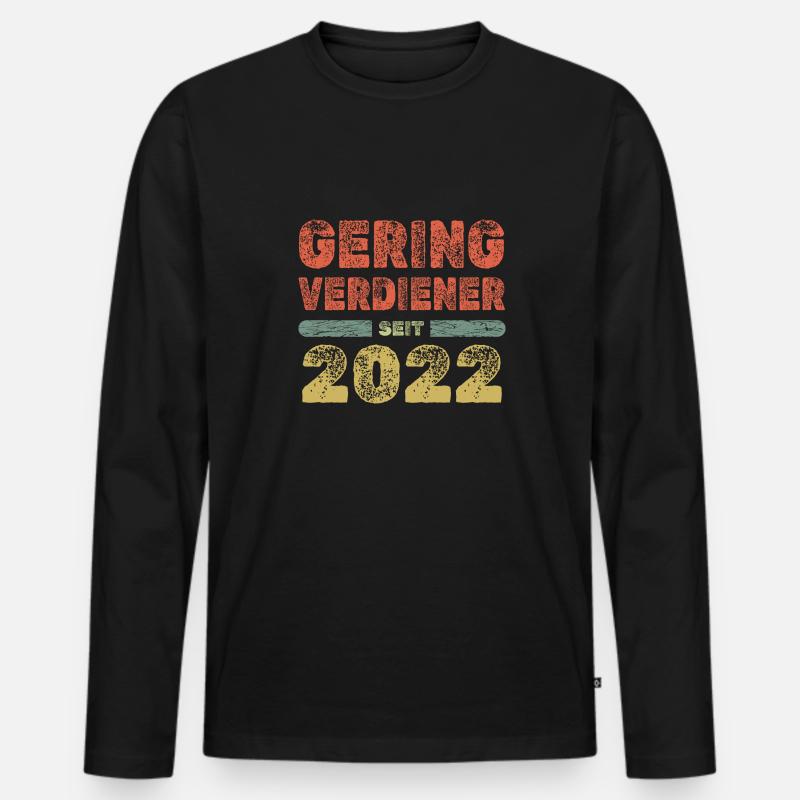 2022 2022 - Männer Premium Bio Langarmshirt - Schwarz