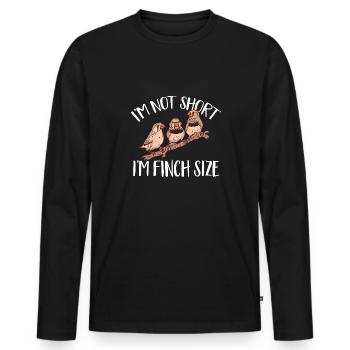 Zebrafinken Vogel Zebrafink - Männer Premium Bio Langarmshirt - Schwarz - Vorne - Nico (187cm)