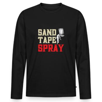 Body Painter Car Painter Painter - T-shirt manches longues Premium bio Homme - noir - Devant - Nico (187cm)