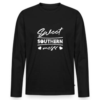 Sweet southern mess - Men's Premium Organic Long Sleeve Shirt - black - Front - Nico (187cm)