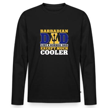 Drapeau de la Barbade Bayan barbadien - T-shirt manches longues Premium bio Homme - noir - Devant - Nico (187cm)