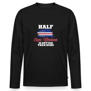 Kap Verde Flagge Cabo Verde Flagge - Männer Premium Bio Langarmshirt - Schwarz - Vorne - Nico (187cm)