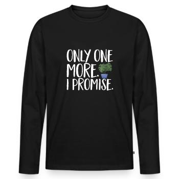 Monstera Deliciosa Albo Botanical Houseplant - Men's Premium Organic Long Sleeve Shirt - black - Front - Nico (187cm)