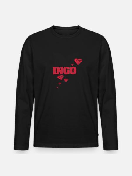 Nom : Ingo - T-shirt manches longues Premium bio Homme - noir