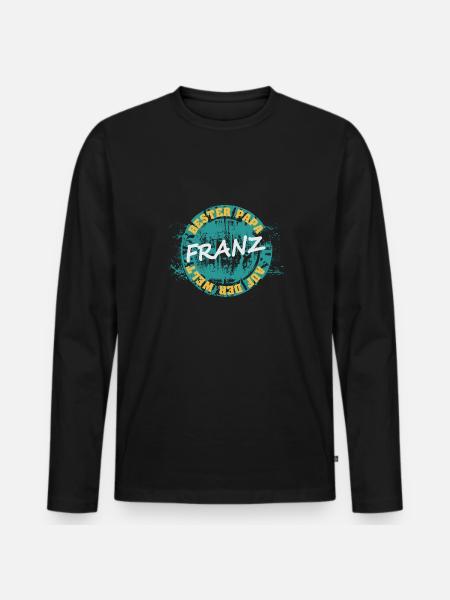 Father's Day Franz - Men's Premium Organic Long Sleeve Shirt - black