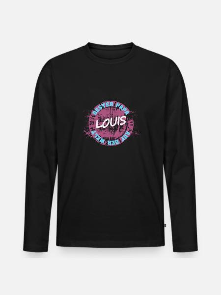 Gift for Louis - Men's Premium Organic Long Sleeve Shirt - black
