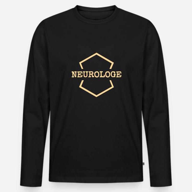 Neurologe - Männer Premium Bio Langarmshirt - Schwarz