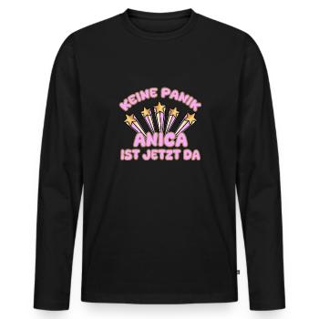 Frauenname Anica - Männer Premium Bio Langarmshirt - Schwarz - Vorne - Nico (187cm)