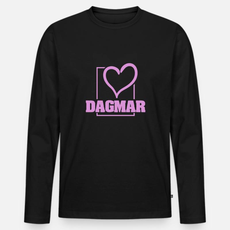 Bachelorette Dagmar - Männer Premium Bio Langarmshirt - Schwarz