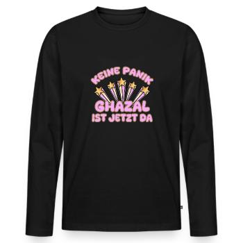 Frauenname Ghazal - Männer Premium Bio Langarmshirt - Schwarz - Vorne - Nico (187cm)