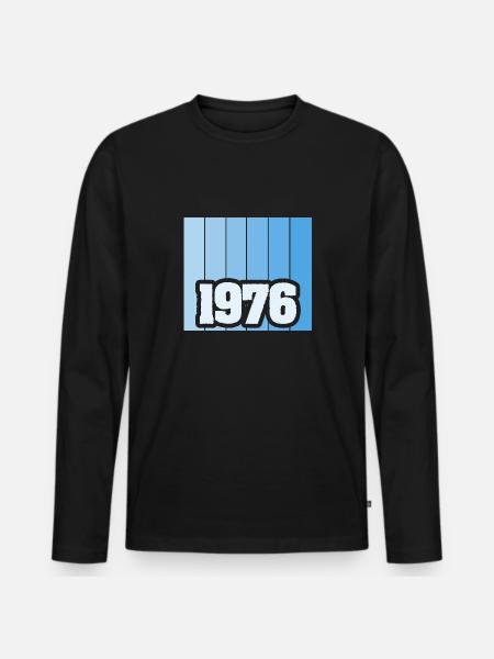Born in 1976 - Men's Premium Organic Long Sleeve Shirt - black