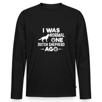 Holländischer Schäferhund Dutch Shepherd - Männer Premium Bio Langarmshirt - Schwarz - Vorne - Nico (187cm)