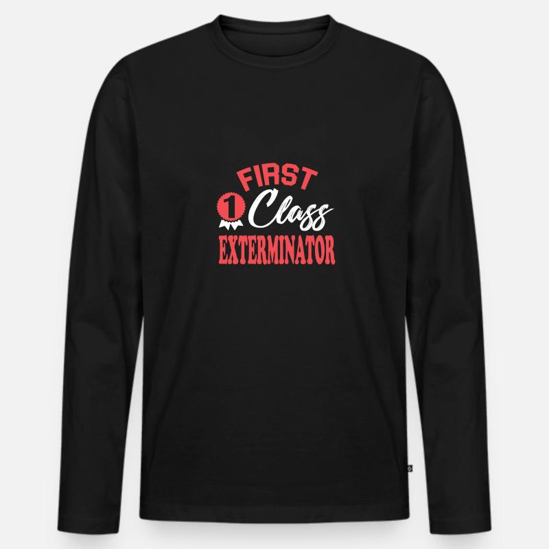 Erstklassiger Kammerjäger - Männer Premium Bio Langarmshirt - Schwarz
