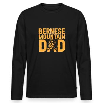Bouvier bernois - T-shirt manches longues Premium bio Homme - noir - Devant - Nico (187cm)