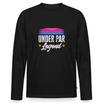 Discgolf Disc Golf Frisbee - Men's Premium Organic Long Sleeve Shirt - black - Front - Nico (187cm)