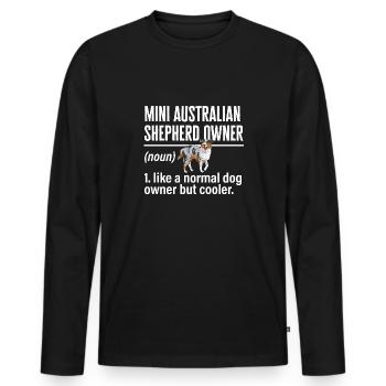 Miniature Australian Shepherd - Men's Premium Organic Long Sleeve Shirt - black - Front - Nico (187cm)
