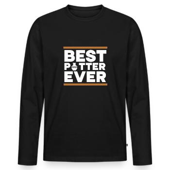 Töpferei Töpfern Töpfer Künstler Lehm - Männer Premium Bio Langarmshirt - Schwarz - Vorne - Nico (187cm)