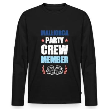 Majorque Party Crew - T-shirt manches longues Premium bio Homme - noir - Devant - Nico (187cm)