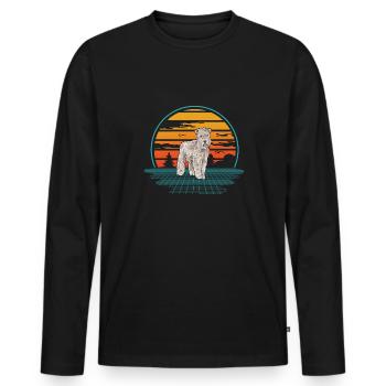 Irish Soft Coated Wheaten Terrier - Männer Premium Bio Langarmshirt - Schwarz - Vorne - Nico (187cm)