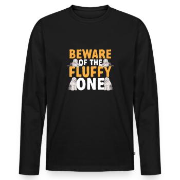 Old English Sheepdog Sheepie Bobtail - Men's Premium Organic Long Sleeve Shirt - black - Front - Nico (187cm)