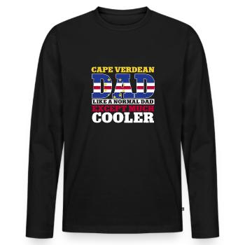 Kap Verde Flagge Cabo Verde Flagge - Männer Premium Bio Langarmshirt - Schwarz - Vorne - Nico (187cm)