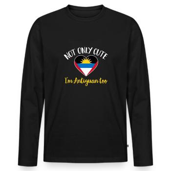 Flag of Antigua and Barbuda - Men's Premium Organic Long Sleeve Shirt - black - Front - Nico (187cm)