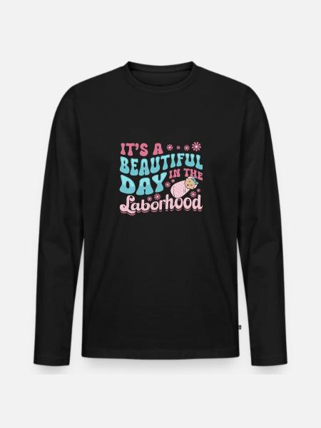 Infirmière Bébé Maternité Infirmière - T-shirt manches longues Premium bio Homme - noir