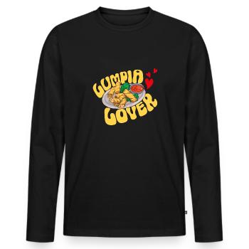 Lumpia Cuisine philippine Philippines - T-shirt manches longues Premium bio Homme - noir - Devant - Nico (187cm)