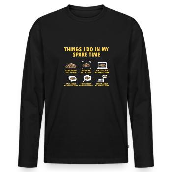 Ball Python Schlange Königspython - Männer Premium Bio Langarmshirt - Schwarz - Vorne - Nico (187cm)